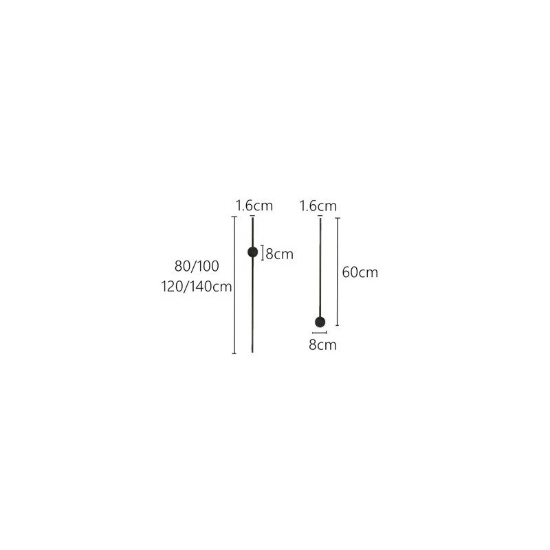 Aaradhya Modern Minimalist Rotatable Linear Black LED Wall Light