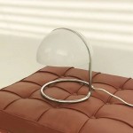 Olivia Bauhaus Bedside Table Lamps With Dome Glass Shades