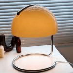 Olivia Bauhaus Bedside Table Lamps With Dome Glass Shades