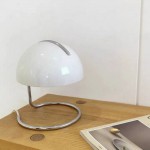 Olivia Bauhaus Bedside Table Lamps With Dome Glass Shades