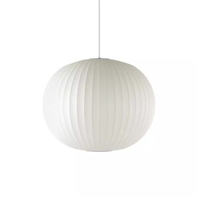 Hayden White Silk Ball Bubble Pendant Light