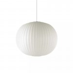 Hayden White Silk Ball Bubble Pendant Light