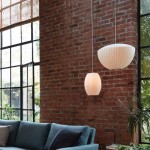 Giovanni White Silk Nelson Bubble Lamps