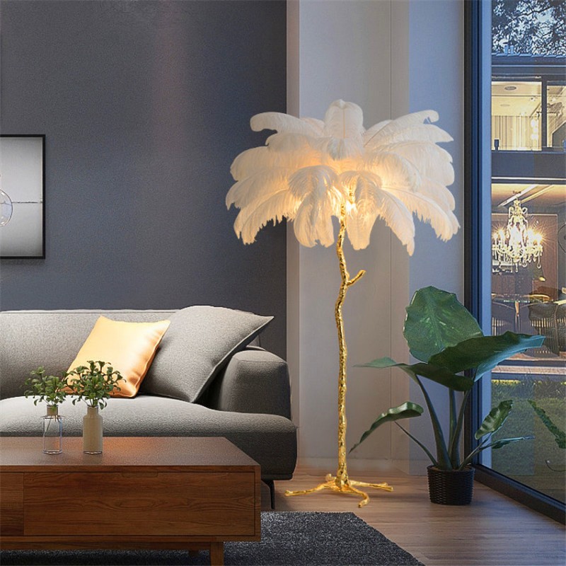 Aita Ostrich Feather Floor Lamp