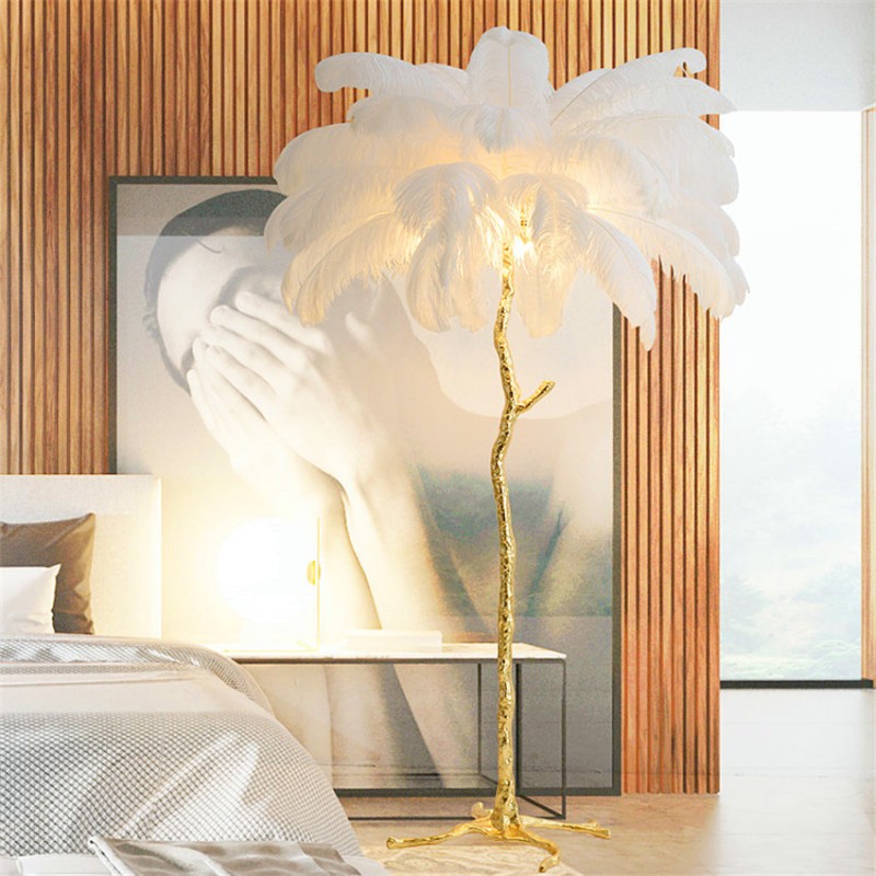 Aita Ostrich Feather Floor Lamp