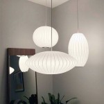 Leocadia White Saucer Nelson Bubble Pendant Light