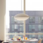 Leocadia White Saucer Nelson Bubble Pendant Light
