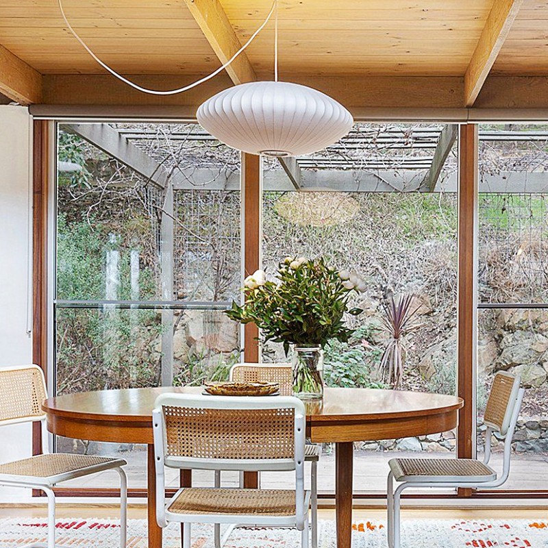 Leocadia White Saucer Nelson Bubble Pendant Light