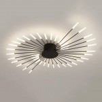 Pranika Modern Sputnik LED Fireworks Semi Flush Mount Ceiling Light