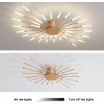 Pranika Modern Sputnik LED Fireworks Semi Flush Mount Ceiling Light