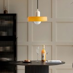 Xanadu Bauhaus Stained Glass Disc Pendant Light