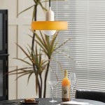 Xanadu Bauhaus Stained Glass Disc Pendant Light