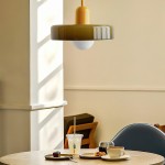 Xanadu Bauhaus Stained Glass Disc Pendant Light