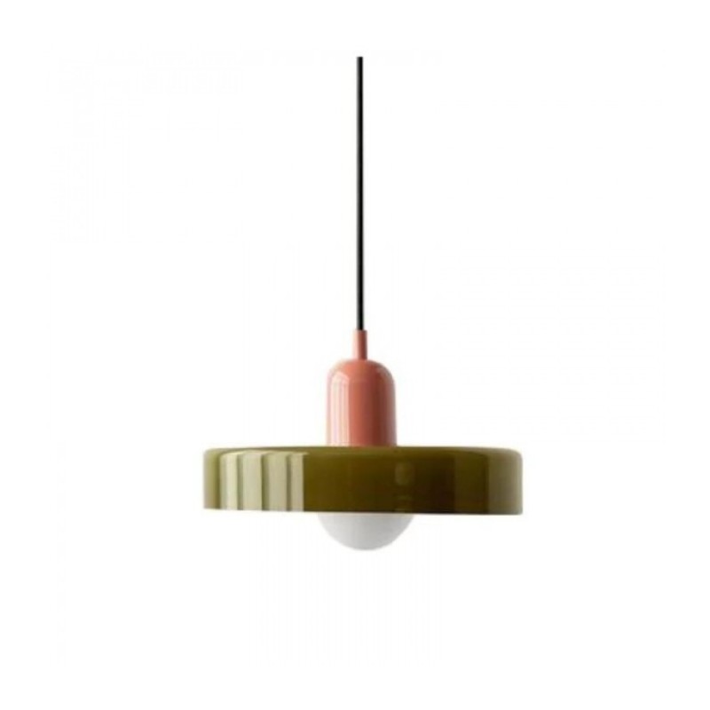 Xanadu Bauhaus Stained Glass Disc Pendant Light