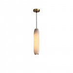 Guido Flute Cylindrical Alabaster Pendant Light