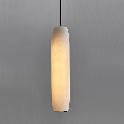 Guido Flute Cylindrical Alabaster Pendant Light