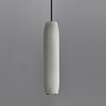 Guido Flute Cylindrical Alabaster Pendant Light