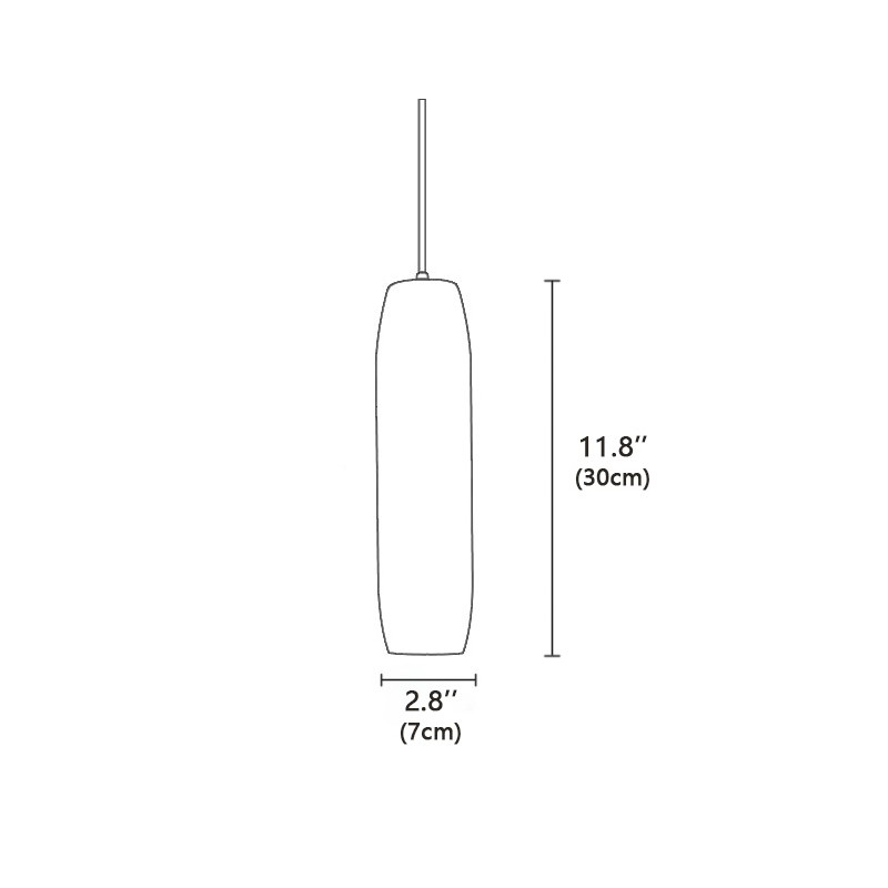 Guido Flute Cylindrical Alabaster Pendant Light