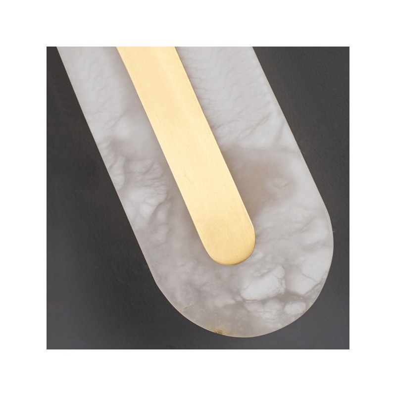 Ozeki Minimalist Brass And Genuine Alabaster Sconce