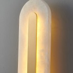 Ozeki Minimalist Brass And Genuine Alabaster Sconce