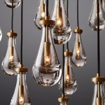 Peregrine Modern All-copper Crystal Raindrop Linear Chandelier