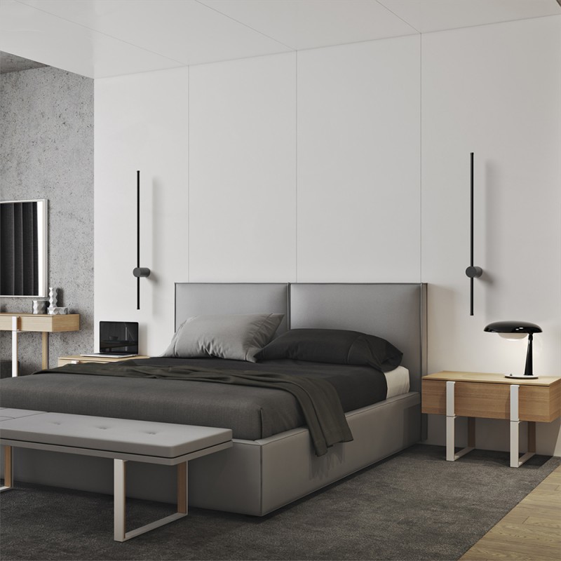 Aaradhya Modern Minimalist Rotatable Linear Black LED Wall Light