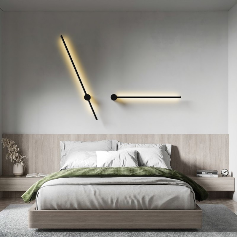 Aaradhya Modern Minimalist Rotatable Linear Black LED Wall Light