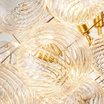 Quintessa Luxury Ribbed Glass Globe Cluster Bubble Chandelier