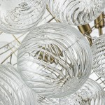 Quintessa Luxury Ribbed Glass Globe Cluster Bubble Chandelier