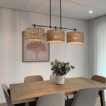 Raphael Beachy 3 Light Dimmable Drum Chandelier for Dining Room