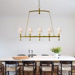 Selene Farmhouse Classic Linear Chandelier For Dining Table