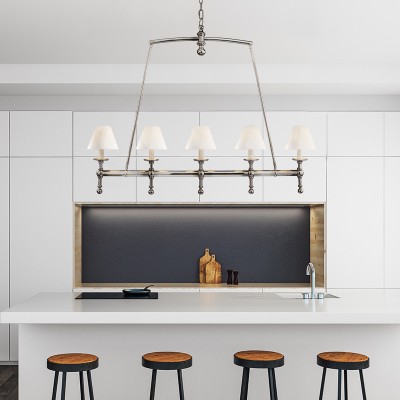 Selene Farmhouse Classic Linear Chandelier For Dining Table