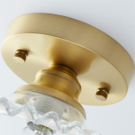Zenon Retro Gailon Glass Semi Flush Mount Ceiling Light