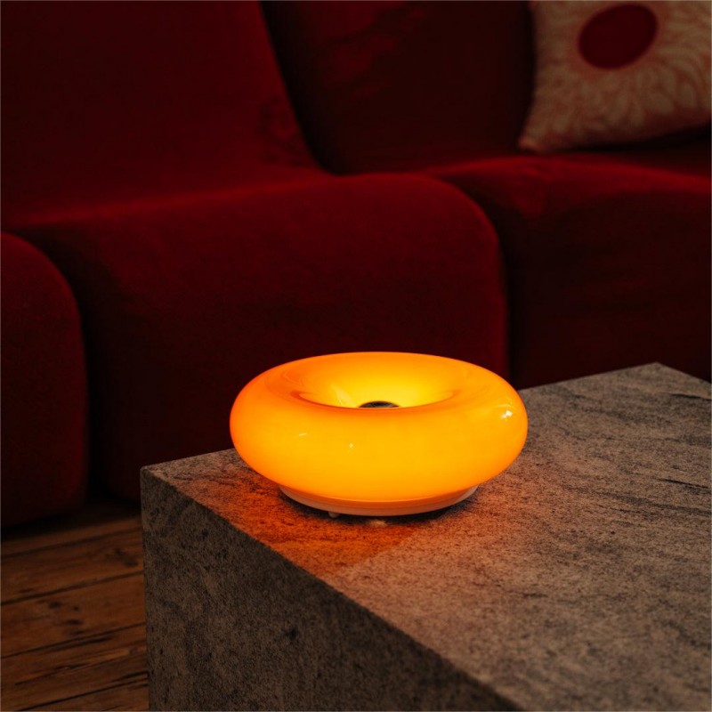 Ozona Bright Orange Donut Wall Lamp