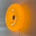 Ozona Bright Orange Donut Wall Lamp