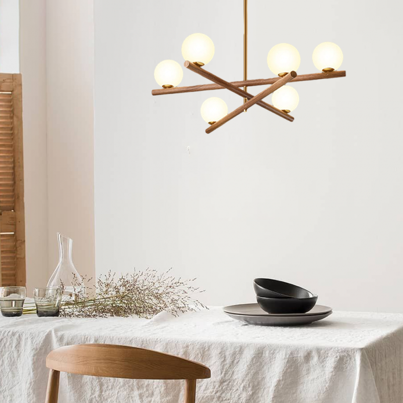 Delilah Minimalist Line Ball Chandelier