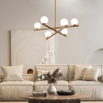 Delilah Minimalist Line Ball Chandelier