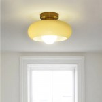 Oziro Vintage Donut Round Glass Ceiling Lights