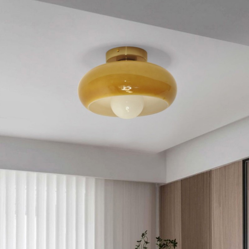 Oziro Vintage Donut Round Glass Ceiling Lights