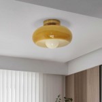 Oziro Vintage Donut Round Glass Ceiling Lights