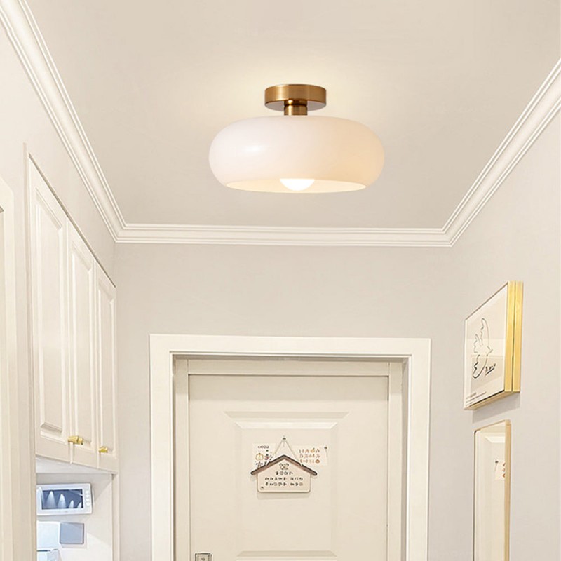 Oziro Vintage Donut Round Glass Ceiling Lights