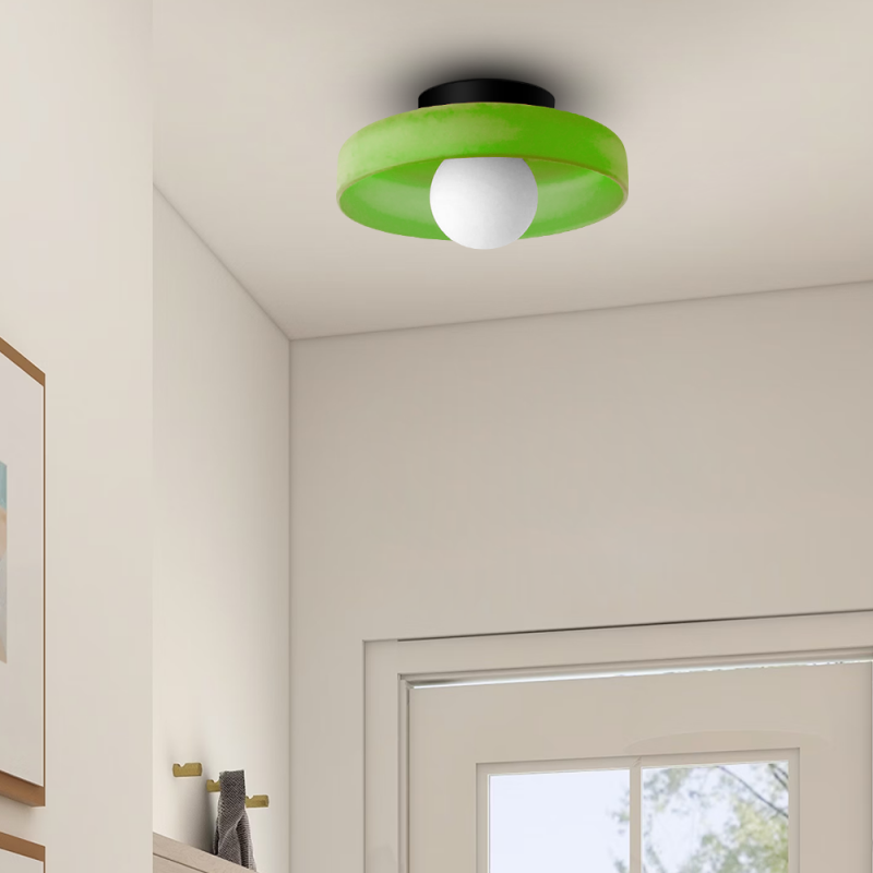 Zayn Colorful Glass Round LED Ceiling Light