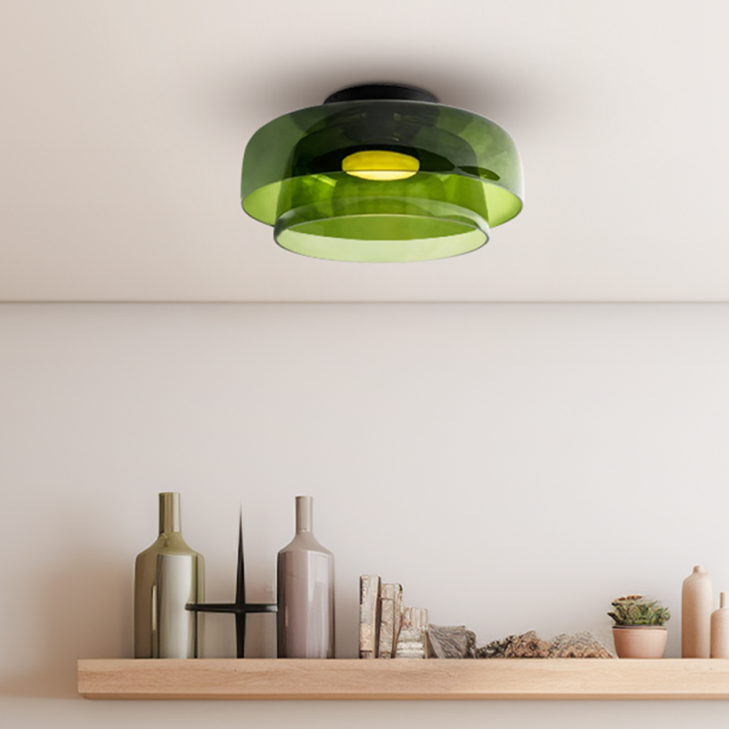 Hailie Creative Glass Ceiling Light Multi-Layer Pendant Lampshade