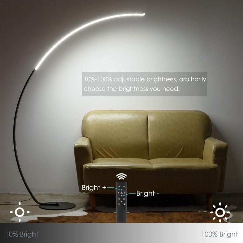 Harte Ultra Bright Dimmable Arc LED Floor Lamp