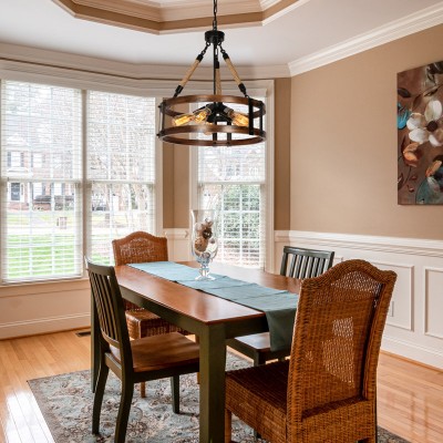 Lekha Farmhouse Vintage Drum Pendant Light