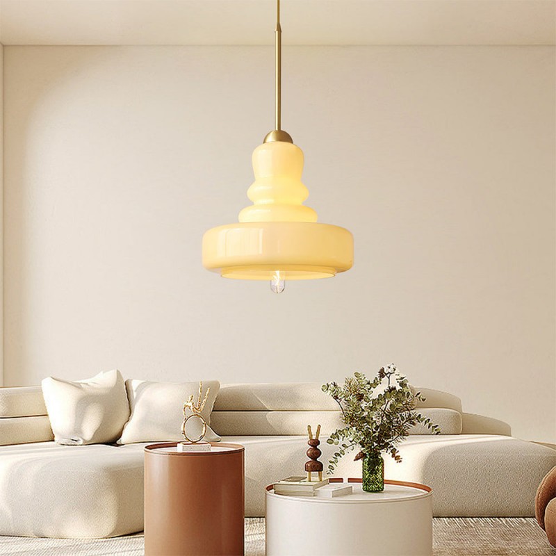 Carla Colorful Gourd Shaped Glass Shade Pendant Light