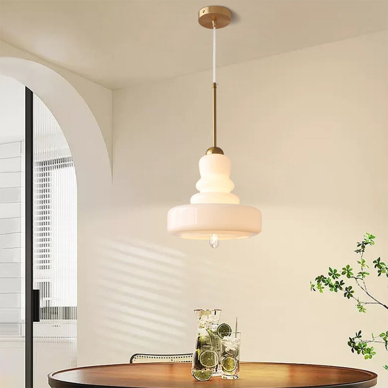 Carla Colorful Gourd Shaped Glass Shade Pendant Light