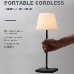 Halley Exquisite Brass Color Rechargeable Dimmable Cordless Table Lamp