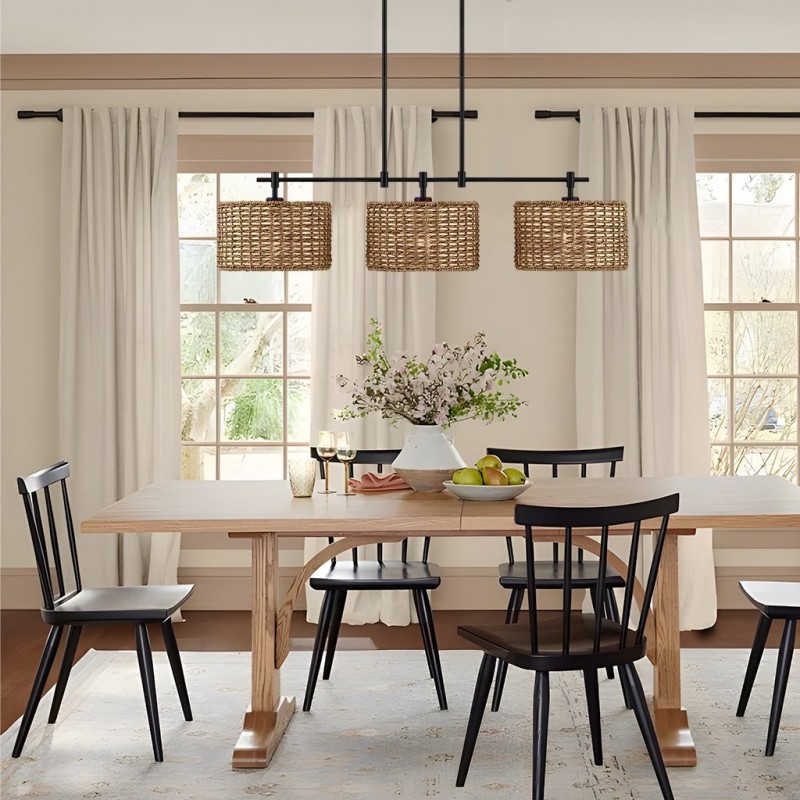Raphael Beachy 3 Light Dimmable Drum Chandelier for Dining Room