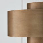 Aurelius Brushed Texture Metal Double Drum Chandelier